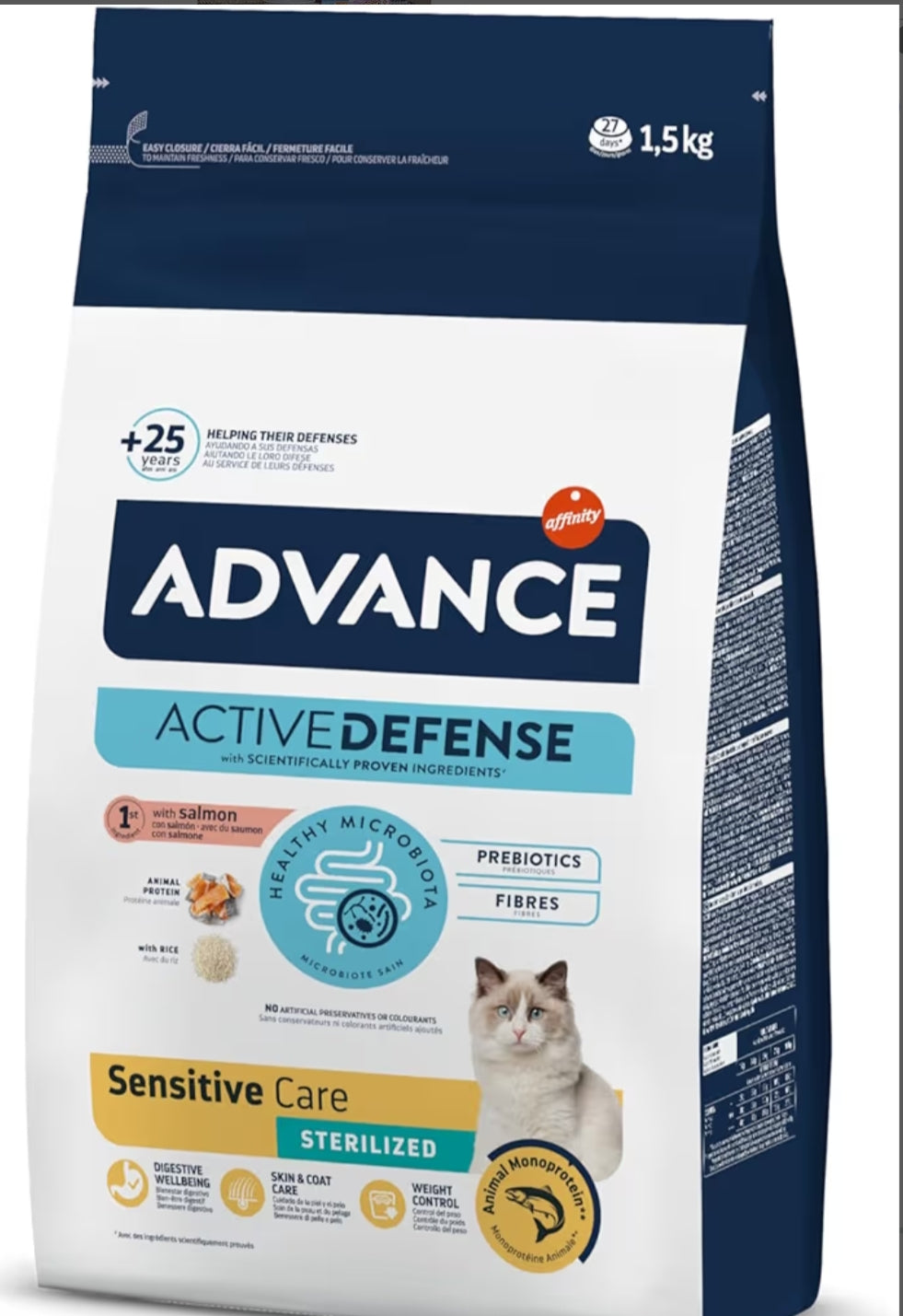 Box premium – Advance Active Defense Stérilisé Sensitive Saumon 1.5kg 49.99 €