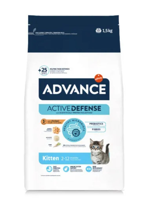Box premium Advance Active Defense Kitten – Chaton au poulet 1.5 kg 49.99 €